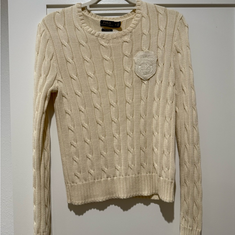 Ralph Lauren Cream Cable Knit Sweater